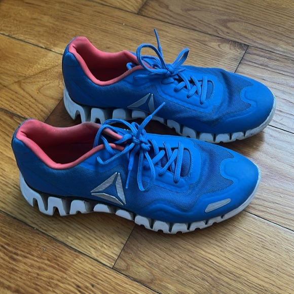 Reebok Zig Tech Woman’s Sneakers Blue/Silver 9 - Picture 8 of 10